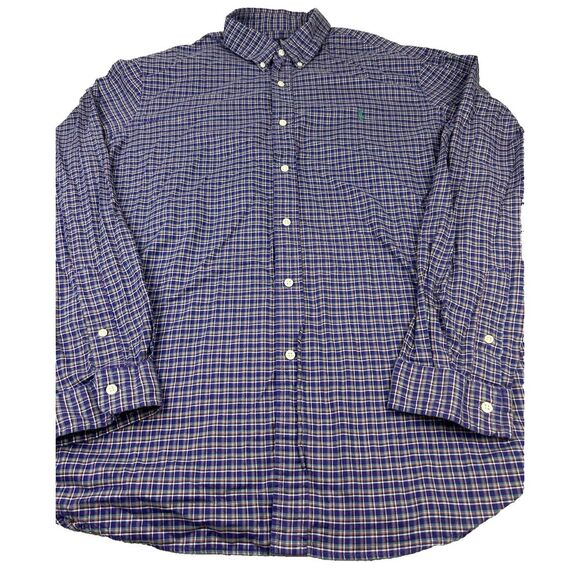 Lauren Ralph Lauren Other - Ralph Lauren Shirt Men's 2XL Button‎ Down Long Sleeve Purple Check